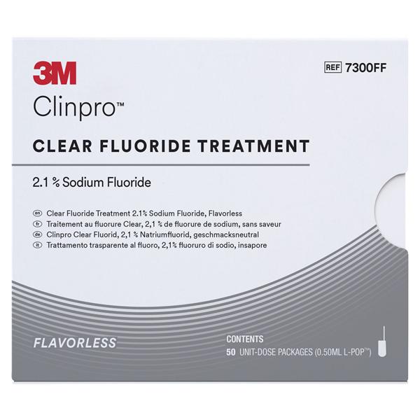 3M Clinpro Clear Fluoride, L-Pop - Neutraal, Verpakking 50 stuks