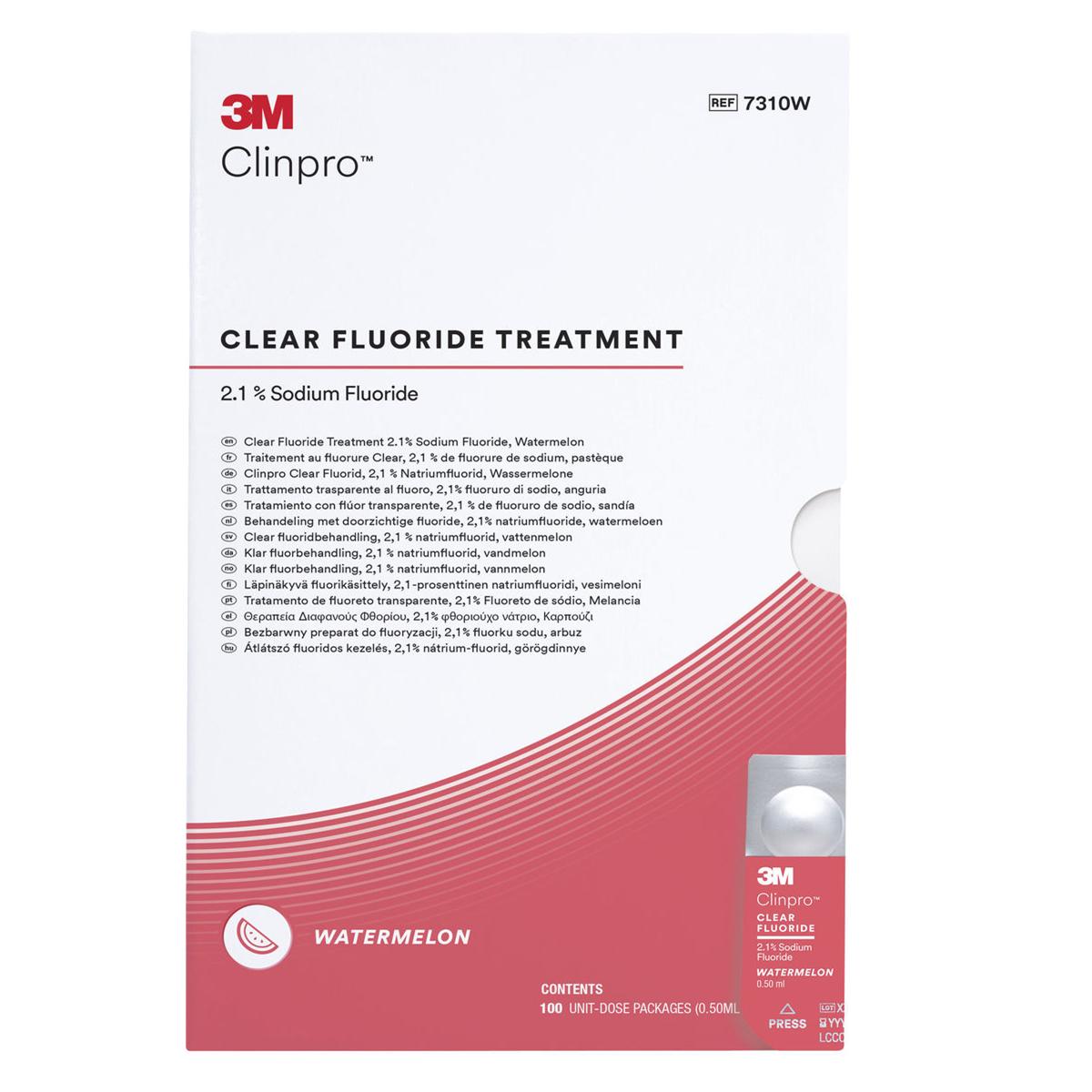 3M Clinpro Clear Fluoride, L-Pop - Watermeloen, Verpakking 100 stuks