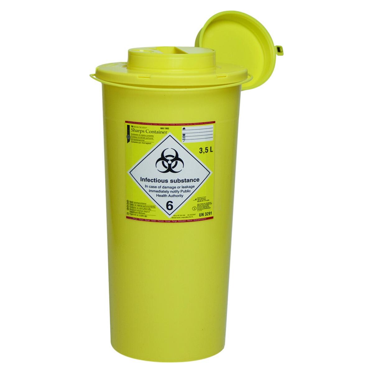 Naaldencontainer - 3,5 liter, rond, 14,5 x 31,4 cm