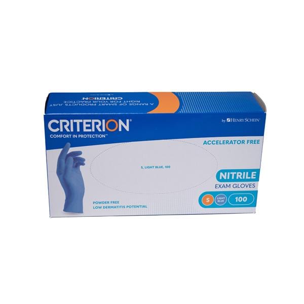 Nitrile Examination Gloves accelerator free - blauw - S, 100 stuks