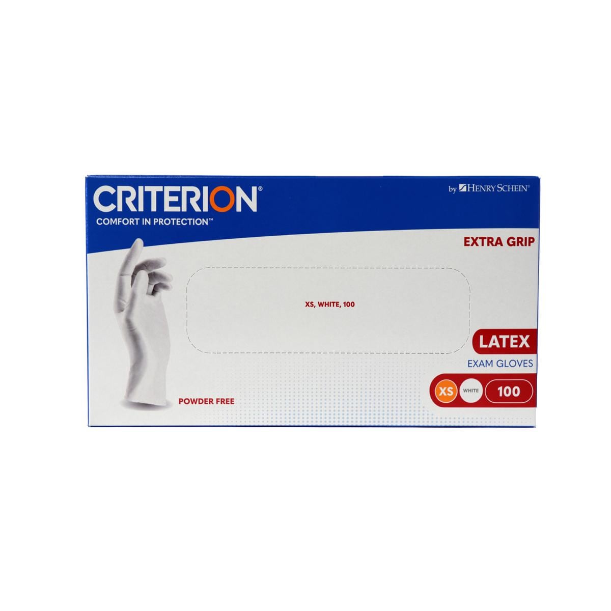 Criterion Latex Exam Extra Grip PF Gloves - XS