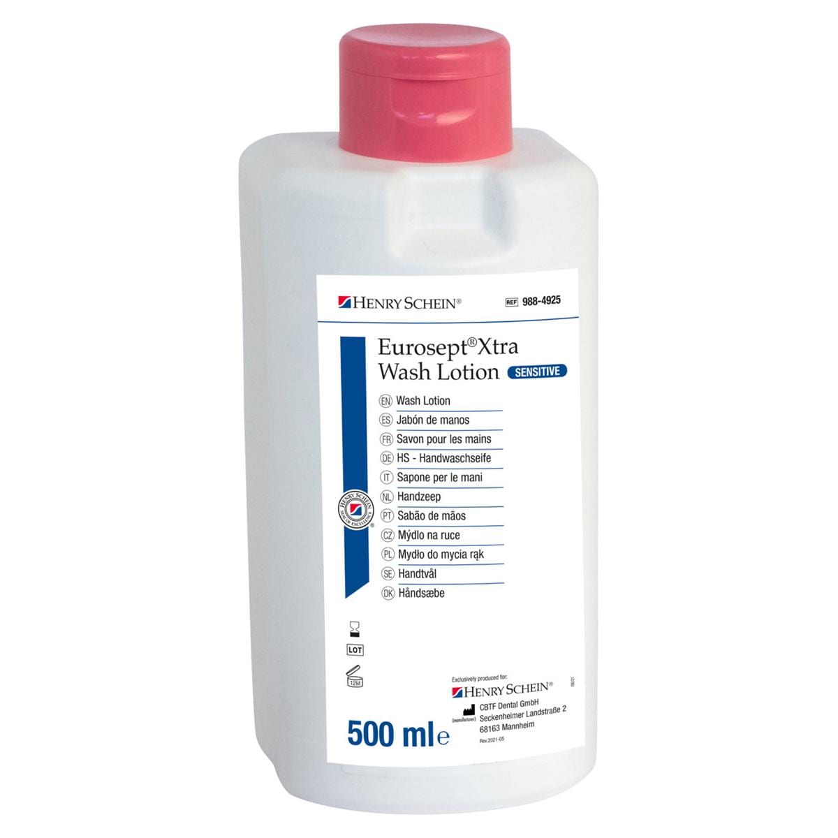 Eurosept Xtra Washlotion Sensitive - Fles, 500 ml