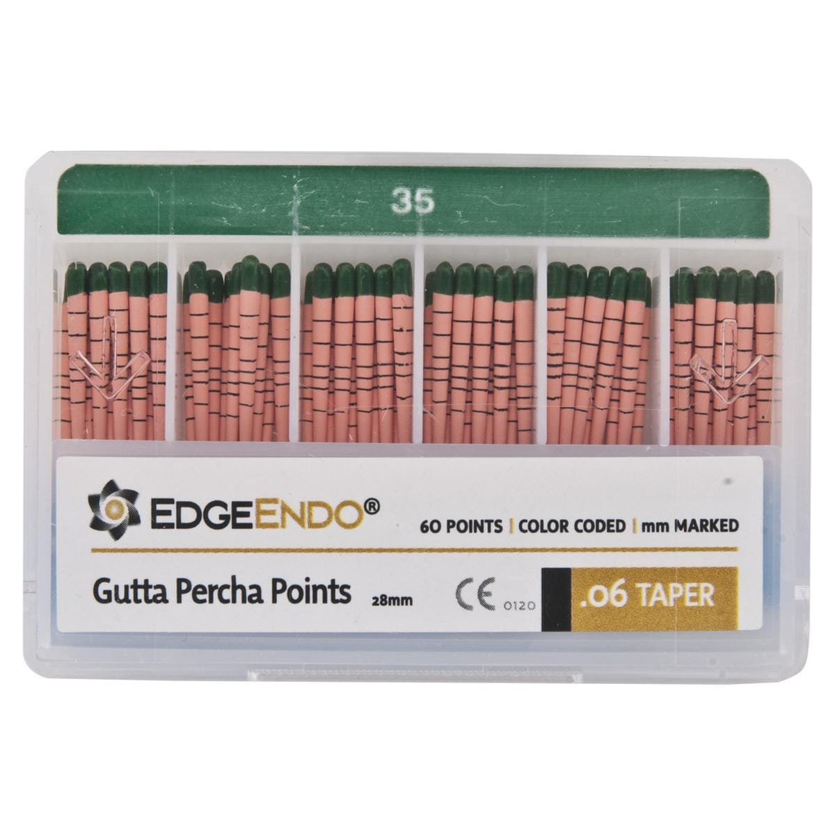 EdgeFile X7 Guttapercha points - Taper 06, ISO 35 (groen) 60 stuks